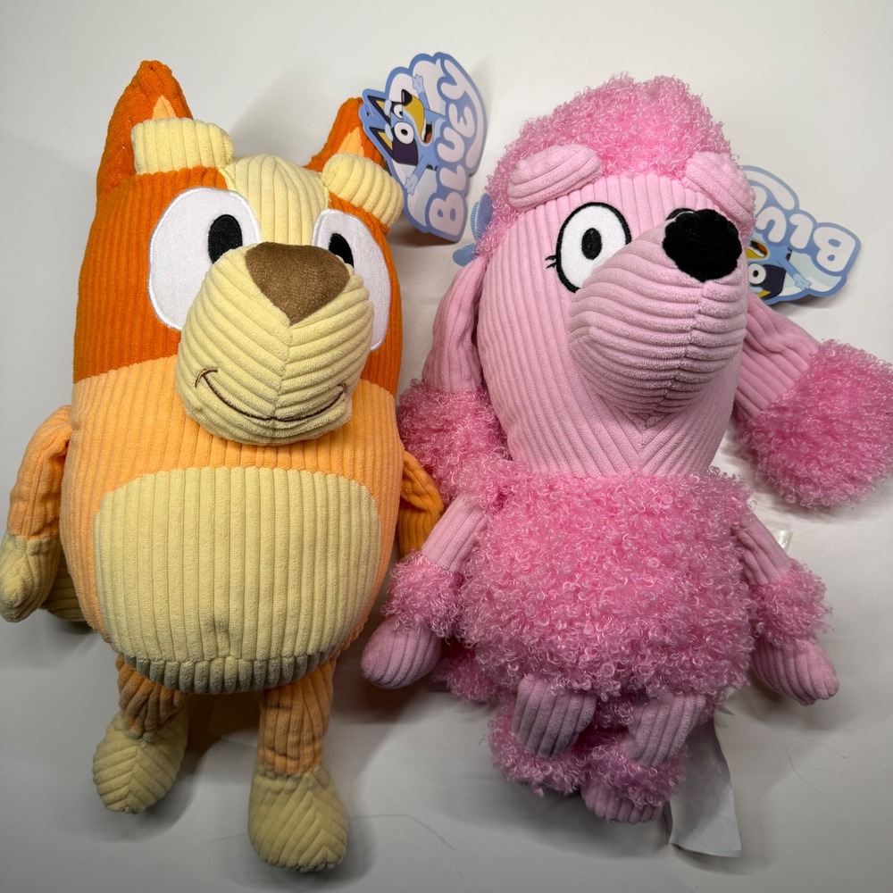 Bingo and Coco Plush Toy Set Corduroy Stuffed Animals 15 Inch NWT Bluey NEW